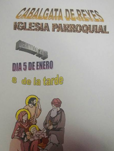 Cartel Cabalgata de Reyes de la Iglesia Parroquial de Bermillo de Sayago