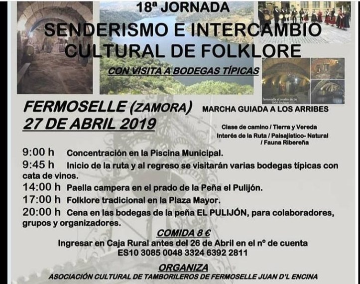 Cartel Jornada Senderismo y Folklore de Fermoselle