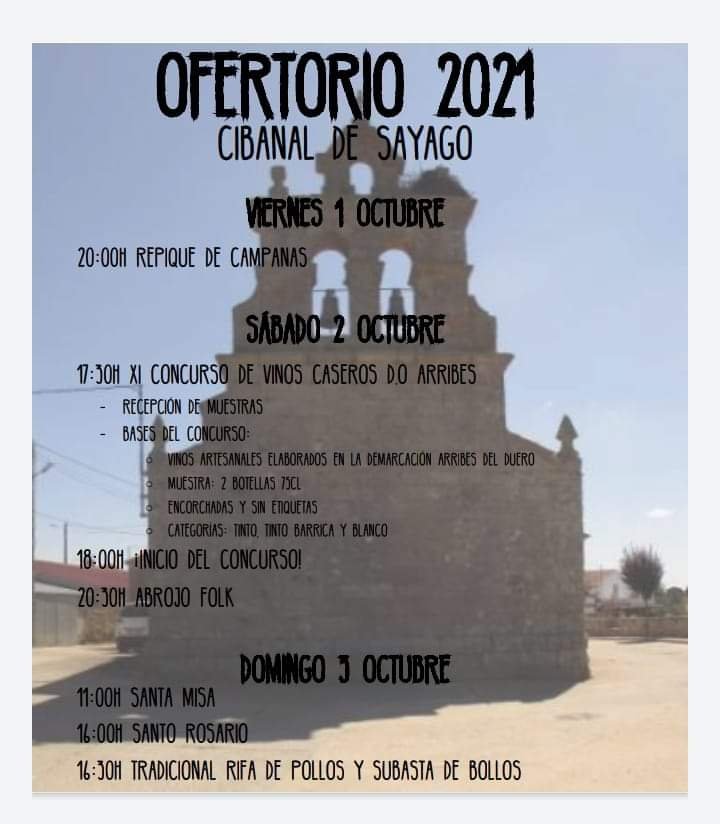 cartel ofertorio cibanal de sayago 2021