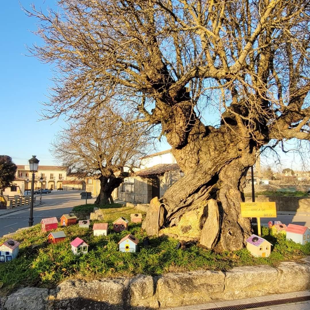 belén de Argusino frente a la iglesia de Santa Marina de Villar del Buey