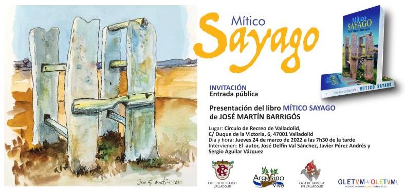 Invitación presentación del libro Mítico Sayago en Valladolid