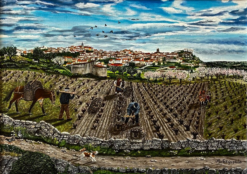 vinos y viñas de fermoselle, pintura de Antonio Segurado González
