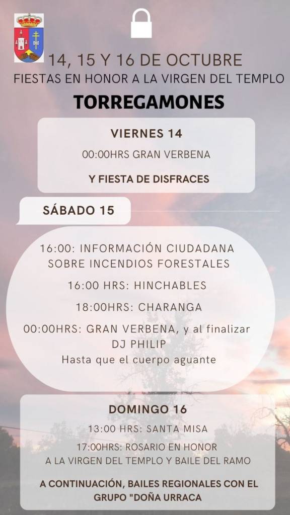 fiestas de la virgen del templo en torregamones zamora