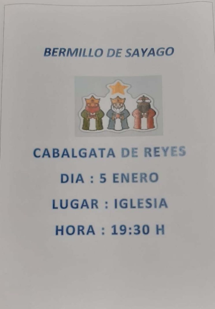 cartal cabalgata de reyes de bermillo de sayago