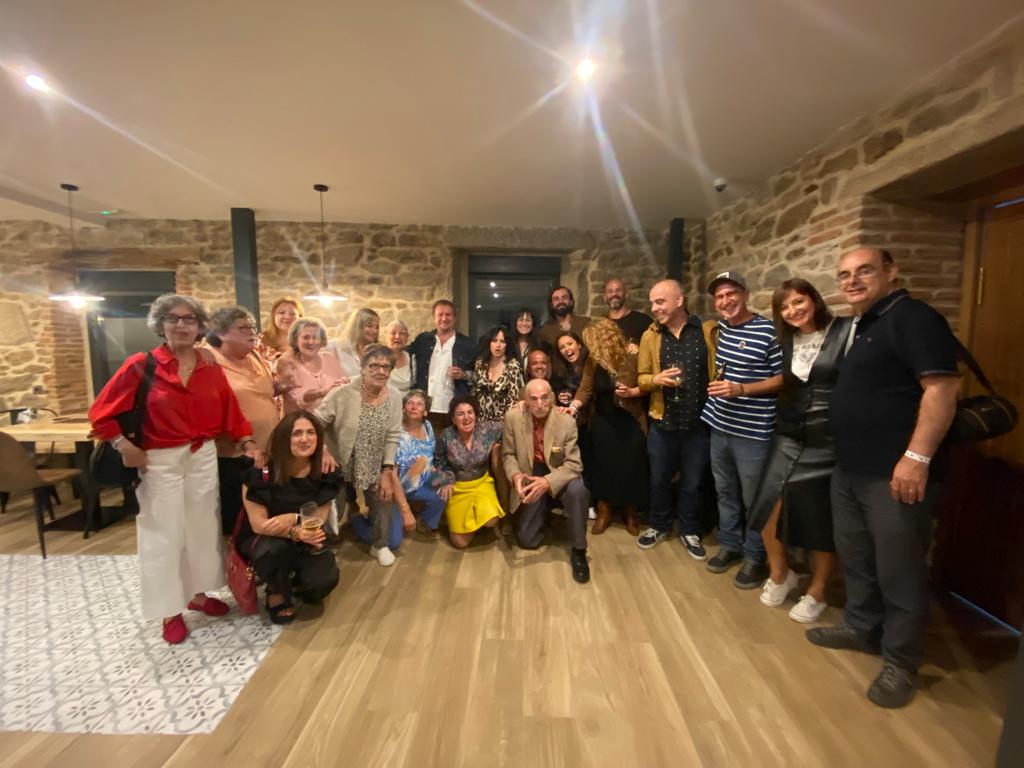 actores y actrices asistentes a la cena del II Festival de Cine Zamora Enamora