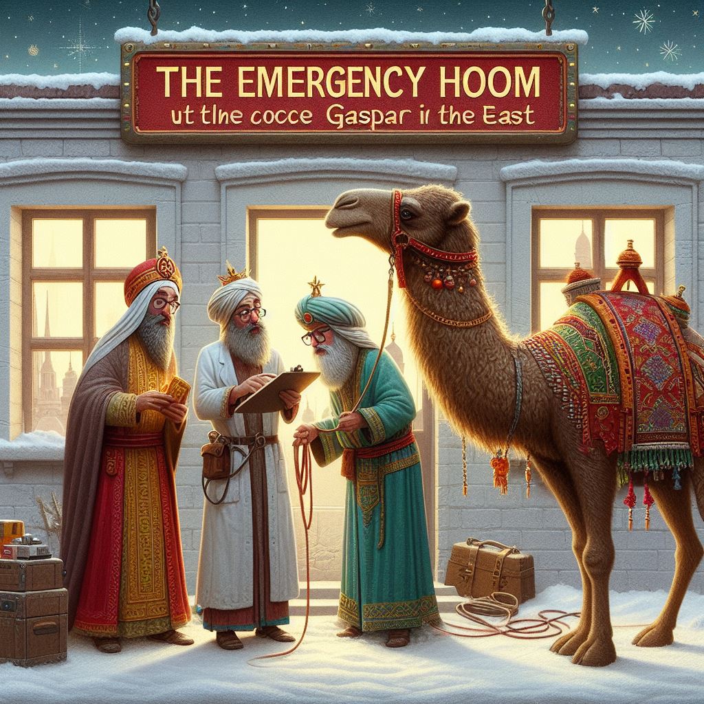 Los Reyes Magos en el centro de salud de Bermillo