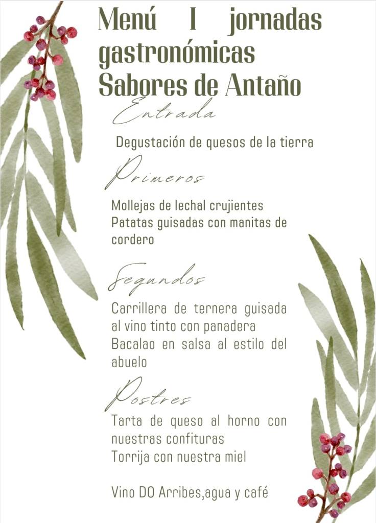 menú casa coletto bermillo de sayago