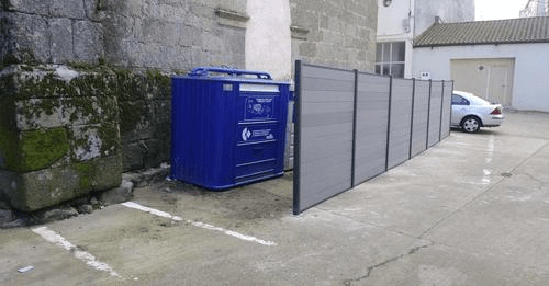 estado de los contenedores de la iglesia de Bermillo entre 2021 y 2024