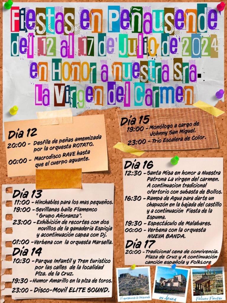 cartel fiestas de peñausende zamora 2024