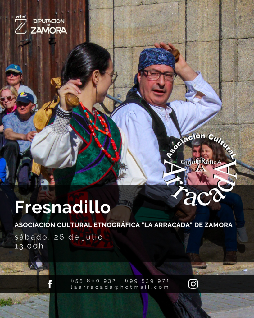 baile de la Asociación Cultural Etnográfica La Arracada en Fresnadillo de Sayago, provincia de Zamora