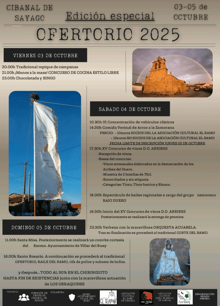Cartel del Ofertorio 2025 de Cibanal de Sayago