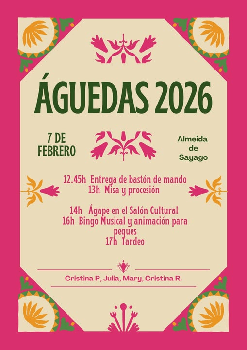 Cartel Águedas 2026 en Almeida de Sayago