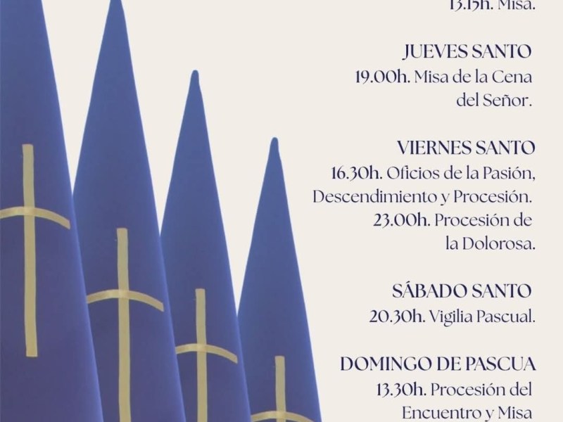 Programa de la Semana Santa de Almeida de Sayago 2026